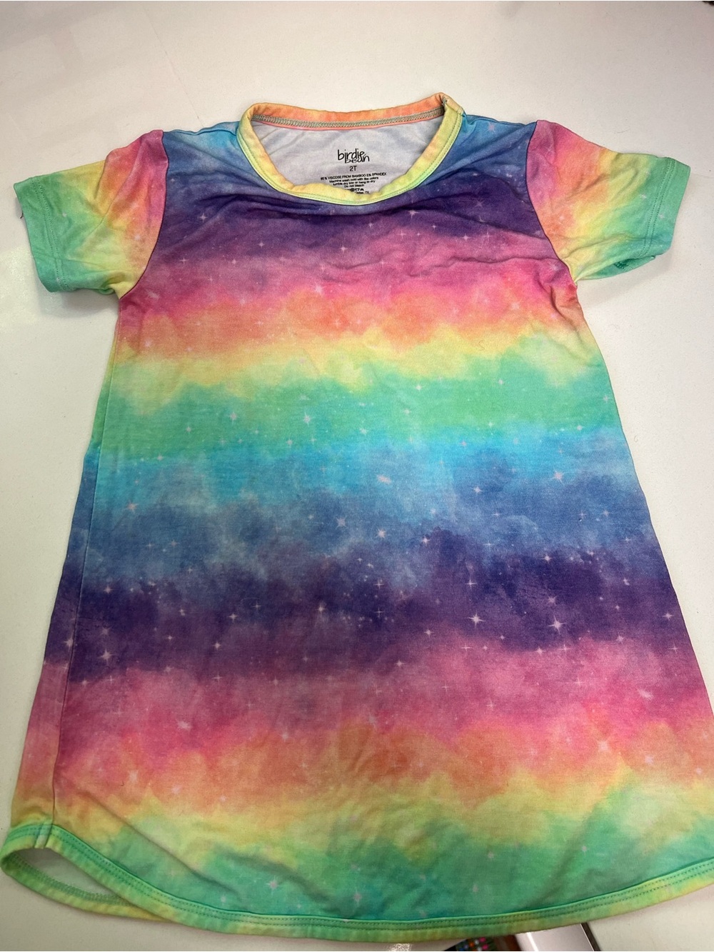 Birdie Bean Rainbow Galaxy Kids Nightgown - Multi